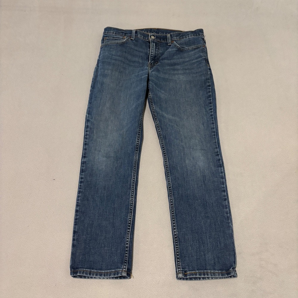Levis 511 Slim Fit Mens Blue Jeans Medium Wash 33x30 Denim Grunge PreppyMinimal